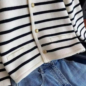 Olivia Stripe Knitted Cardigan