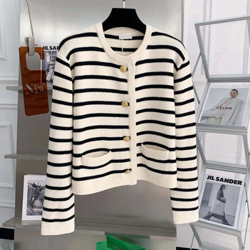 Olivia Stripe Knitted Cardigan