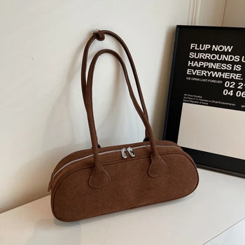 Cleo Shoulder Suede Bag