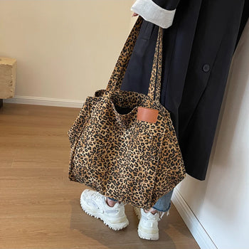 Vintage Leopard Pattern Tote Bag