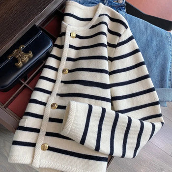 Olivia Stripe Knitted Cardigan