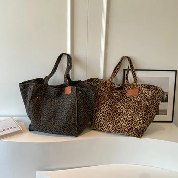 Vintage Leopard Pattern Tote Bag