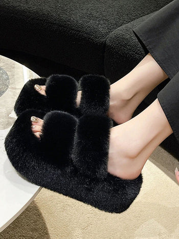 Ella Luxe Fur Sandals